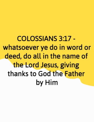 COLOSSIANS 3:17